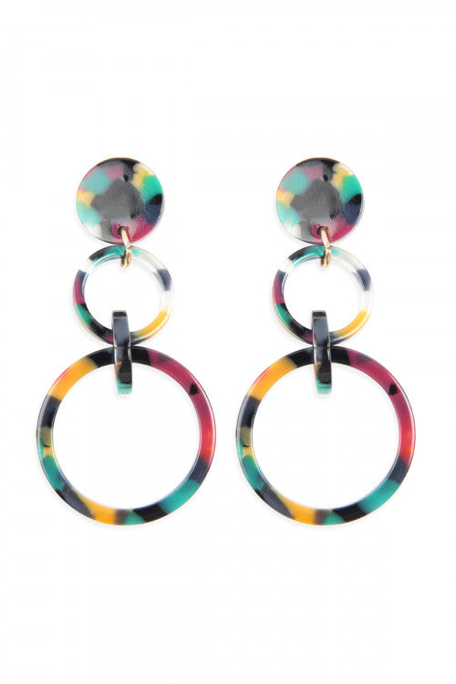 Tye Dye Loop Earrings