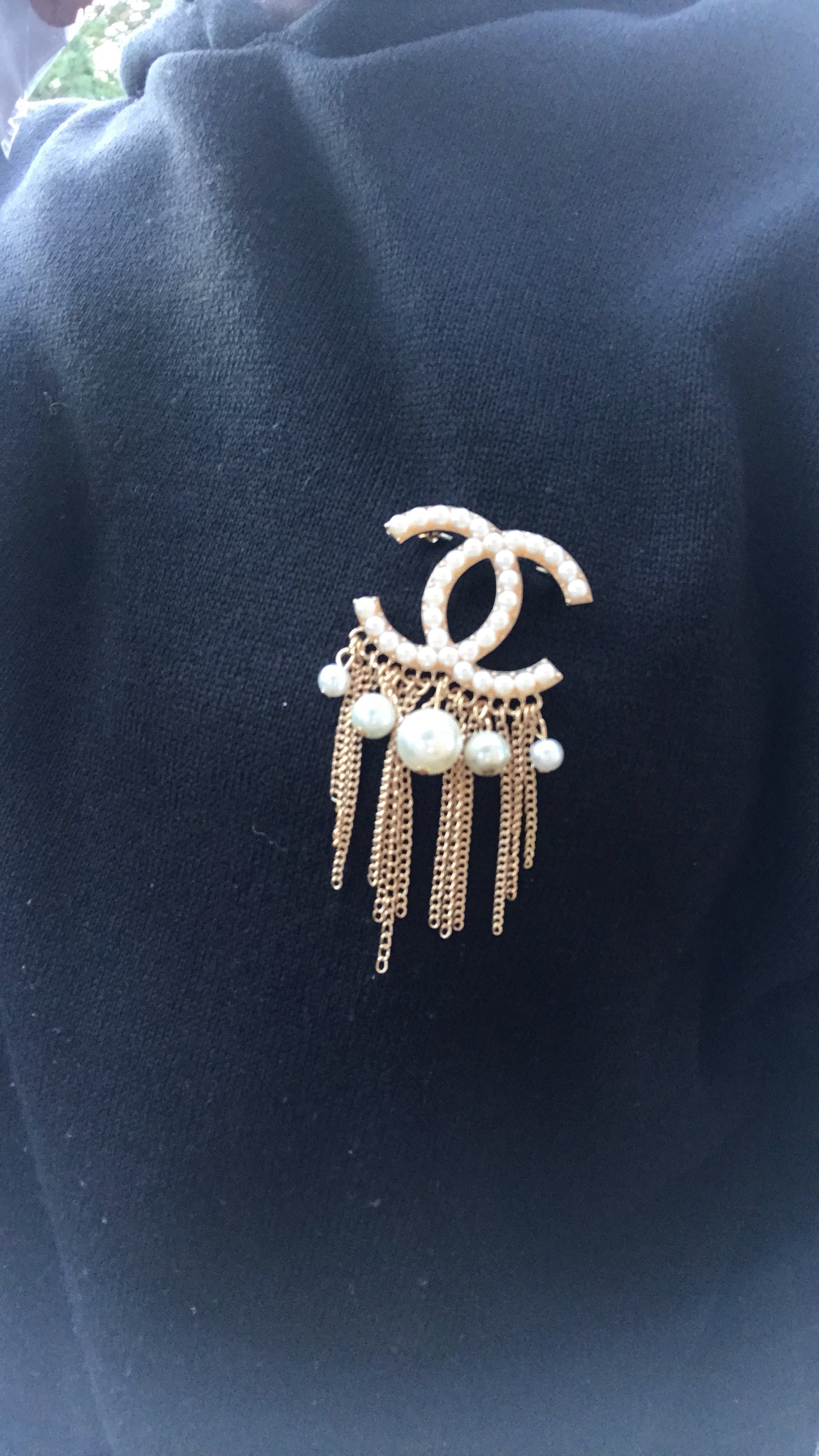 Pearl Fringe Brooch Pin