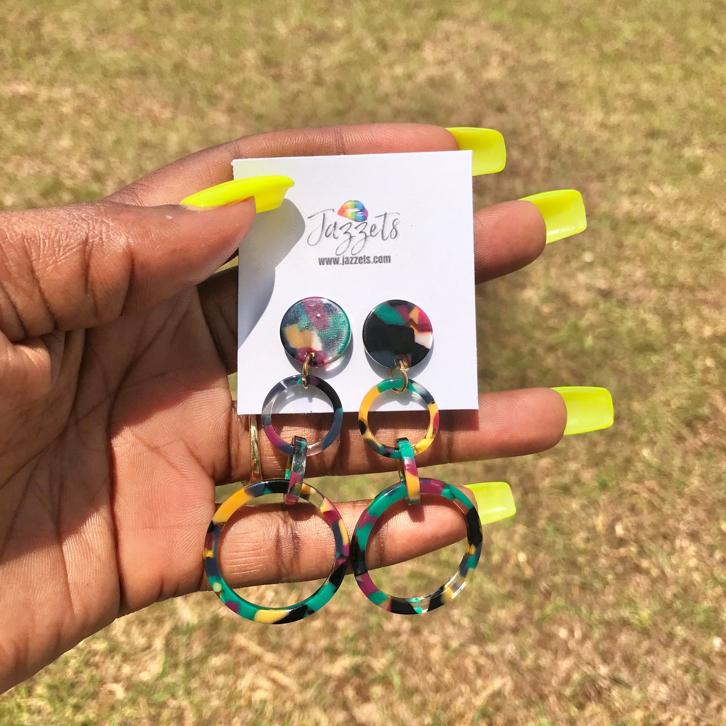 Tye Dye Loop Earrings