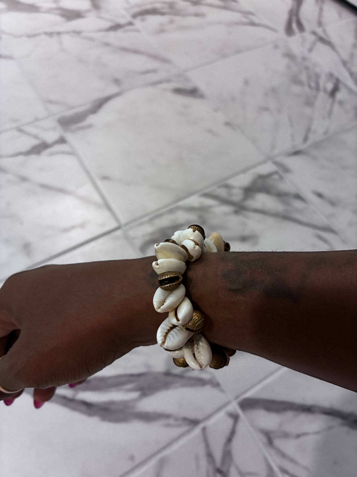 Cowrie Shell Vintage Bell Bracelet