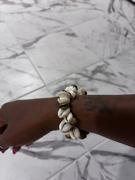 Cowrie Shell Vintage Bell Bracelet
