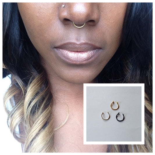 illusion non piecing septum ring cuff