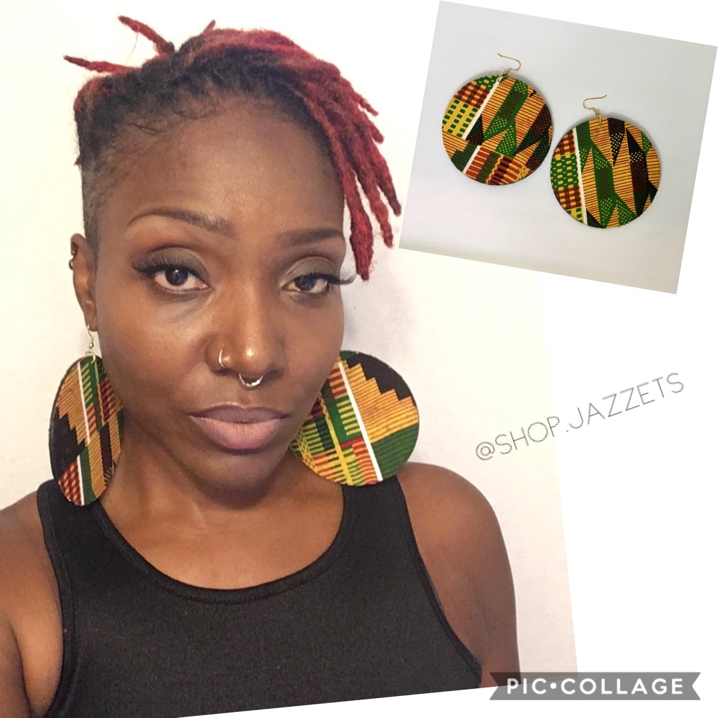 ankara print earrings